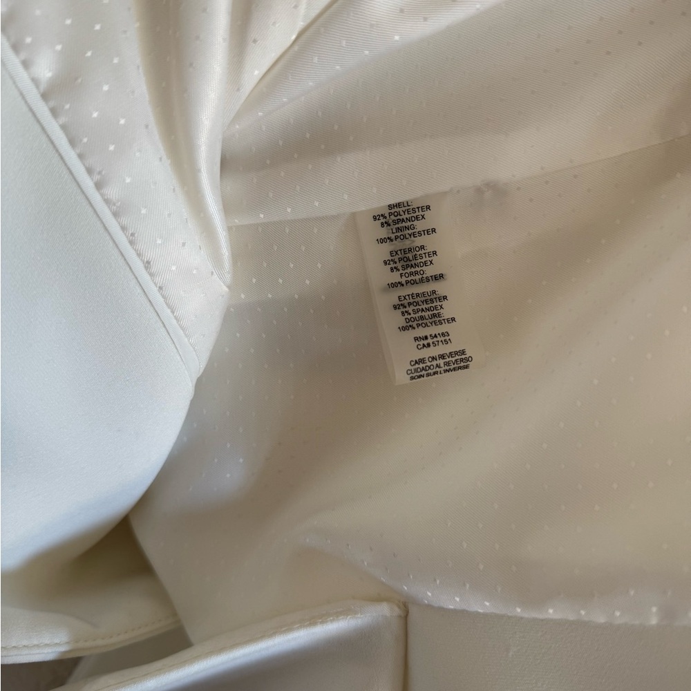 NWOT Tommy Hilfiger Ivory Slim-fit Blazer - Picture 6 of 6